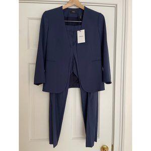 NWOT Theory Treeca Sea Blue Treaceable Wool Pants Size 4